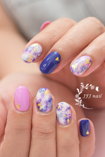 天然石。。.jpg - 拉花 暈染作品