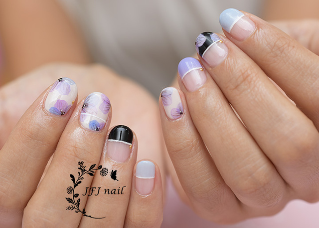 手繪押花風-3.jpg - 唯美法式 French Nail