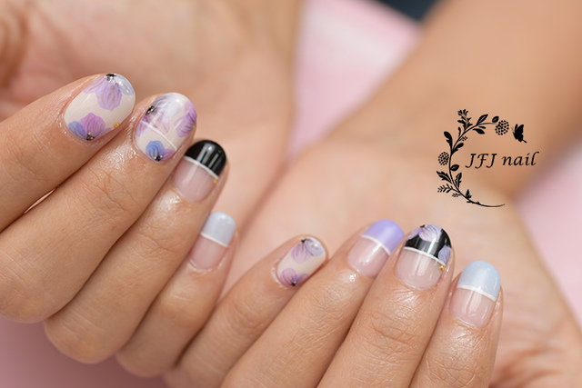 手繪押花風-2.jpg - 唯美法式 French Nail