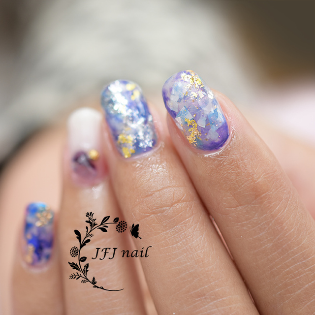藍眼淚.jpg - 拉花 暈染作品