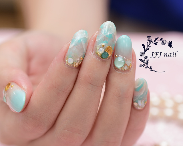 Romantic River-Aqua-3.jpg - 夏。ネイル