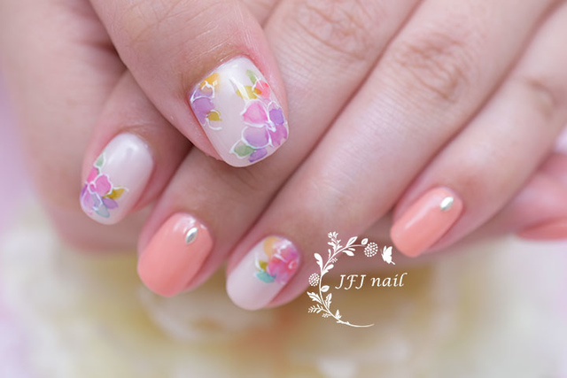 Butterfly Flowers~2.jpg - 拉花 暈染作品