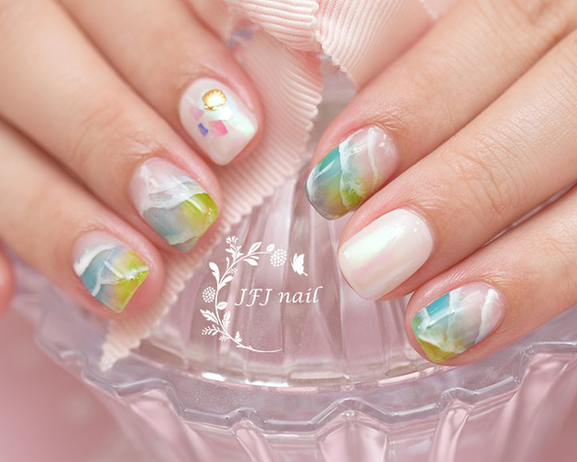 GreenGreenOcean.jpg - 夏。ネイル