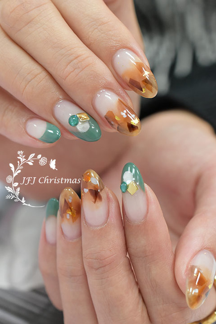 琥珀聖誕節-2.jpg - 唯美法式 French Nail